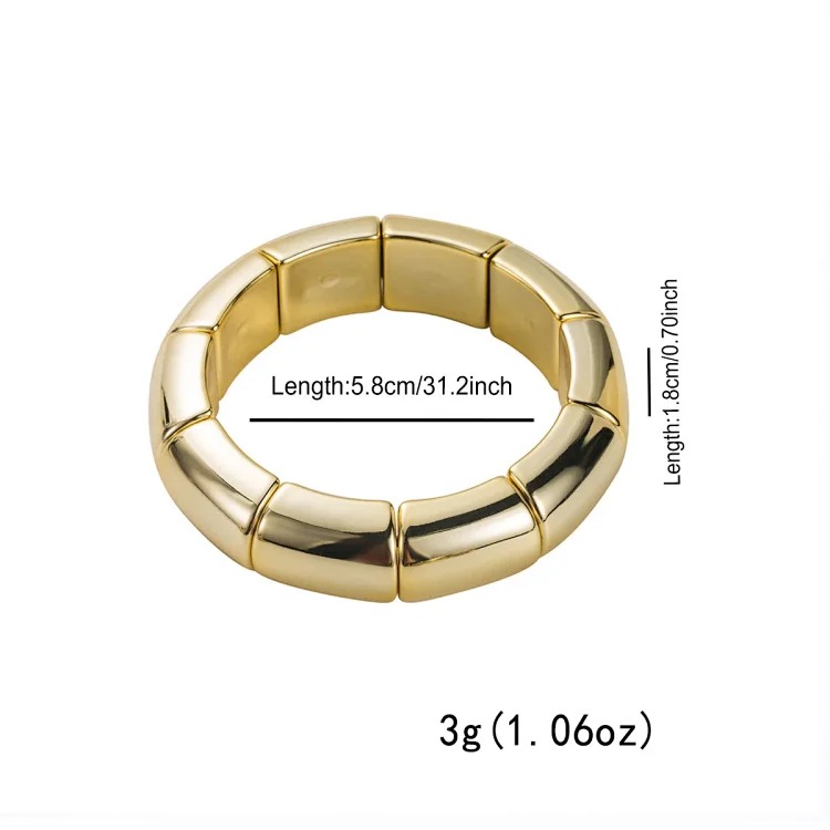 Cross-border personality geometric irregular acrylic alloy wide bracelet retro exaggerated Maillard multi-color versatile bracelet image 28
