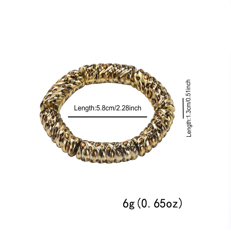 Cross-border personality geometric irregular acrylic alloy wide bracelet retro exaggerated Maillard multi-color versatile bracelet image 30
