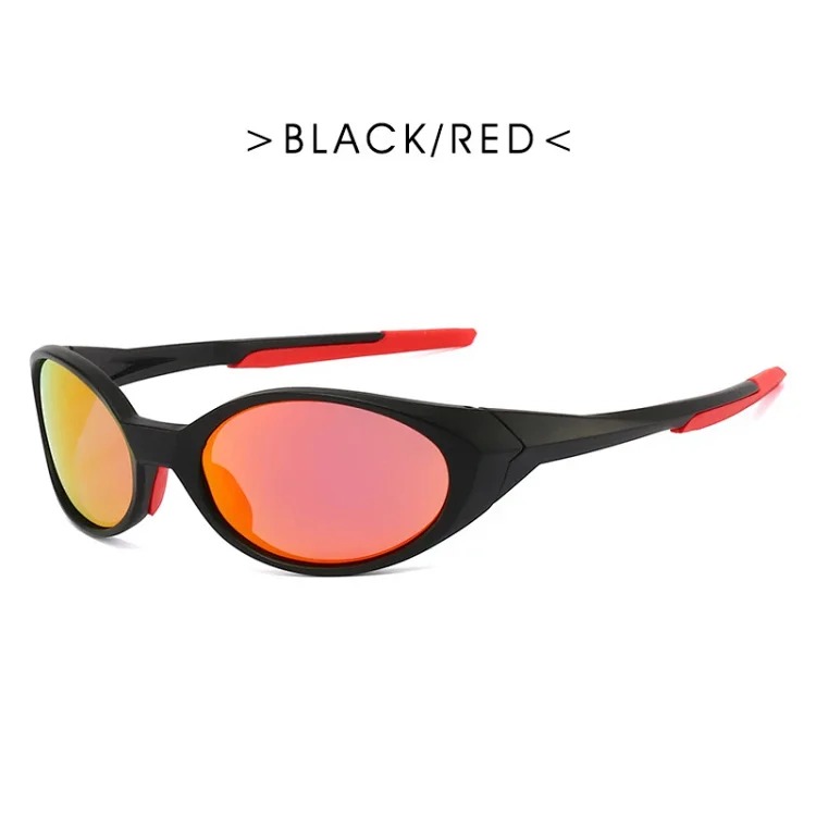 Y2K elliptical sunglasses futuristic hip-hop niche street shooting men and women TEMU cross-border punk retro polarized sunglasses