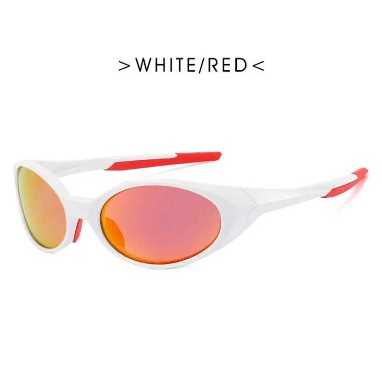 Y2K elliptical sunglasses futuristic hip-hop niche street shooting men and women TEMU cross-border punk retro polarized sunglasses