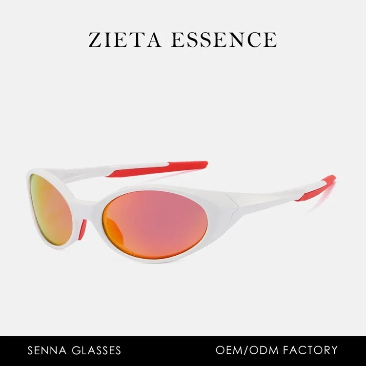 Y2K elliptical sunglasses futuristic hip-hop niche street shooting men and women TEMU cross-border punk retro polarized sunglasses