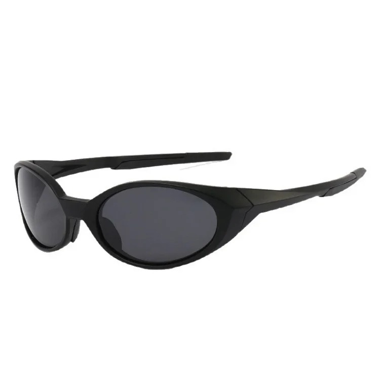 Y2K elliptical sunglasses futuristic hip-hop niche street shooting men and women TEMU cross-border punk retro polarized sunglasses