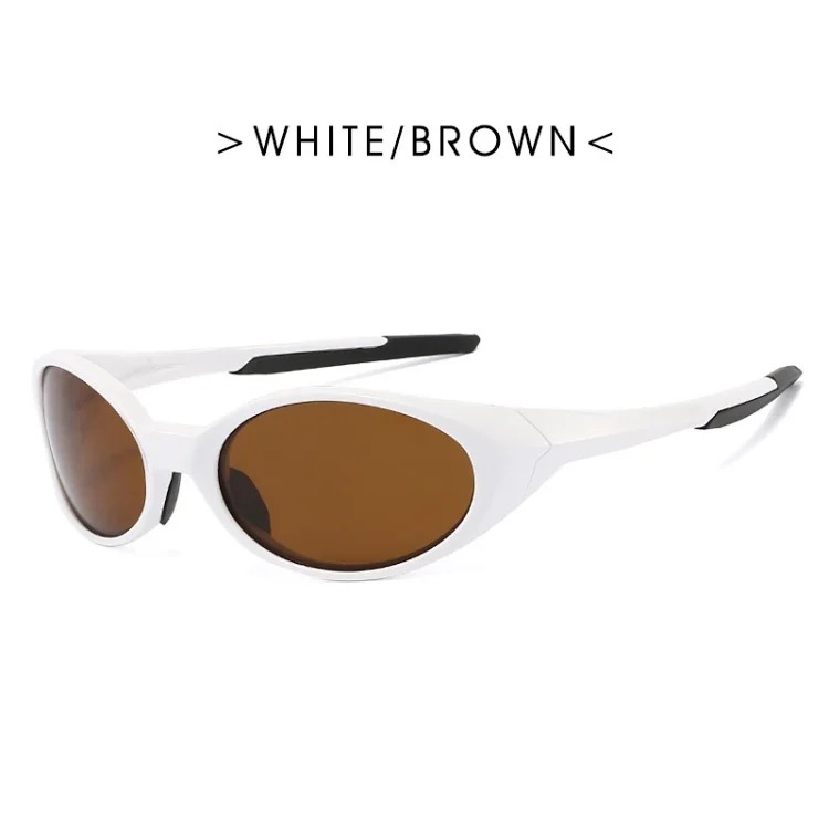 Y2K elliptical sunglasses futuristic hip-hop niche street shooting men and women TEMU cross-border punk retro polarized sunglasses