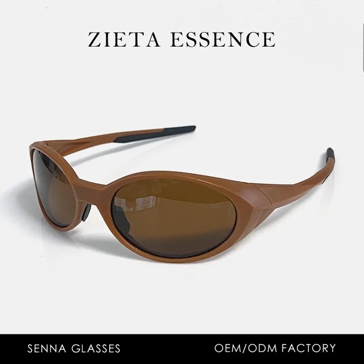 Y2K elliptical sunglasses futuristic hip-hop niche street shooting men and women TEMU cross-border punk retro polarized sunglasses