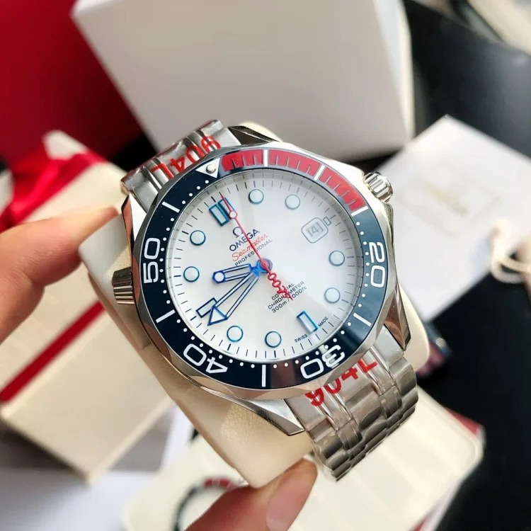 DX184 watch luminous birthday gift watch sports watch mechanical watch Omega men's watch mechanical waterproof calendar waterproof watch steel band watch