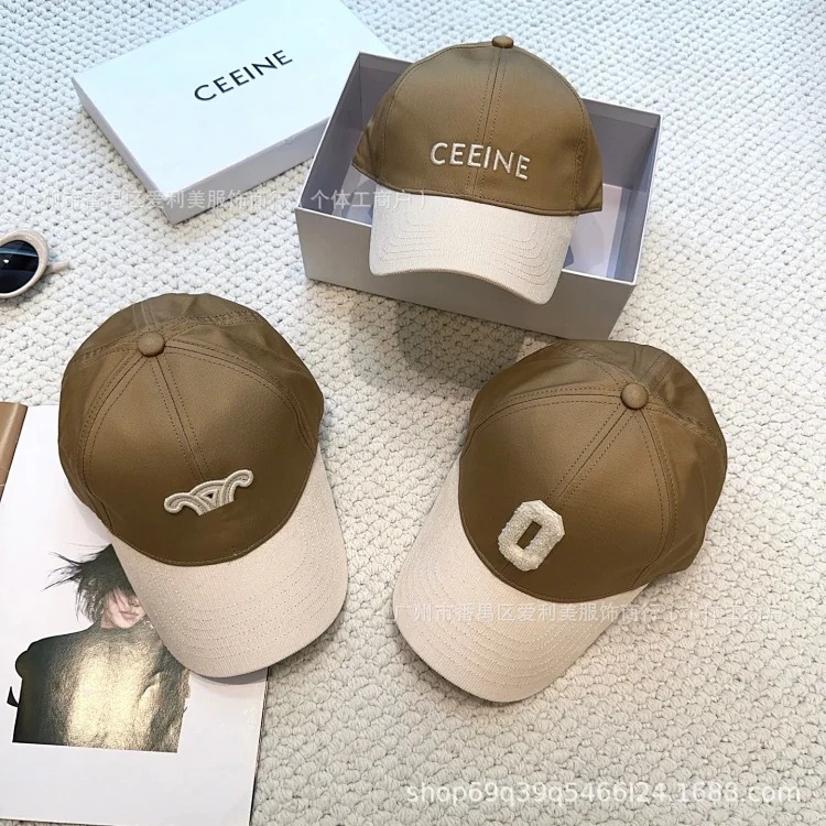 New hard top three-dimensional Korean style embroidered letters simple and fashionable baseball hat for men and women large head deep top peaked cap