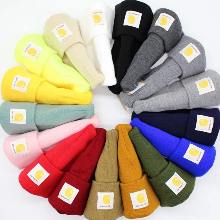 European and American workwear woolen hats for men, cold hats, women's autumn and winter warm knitted hats, student couple hats-CY