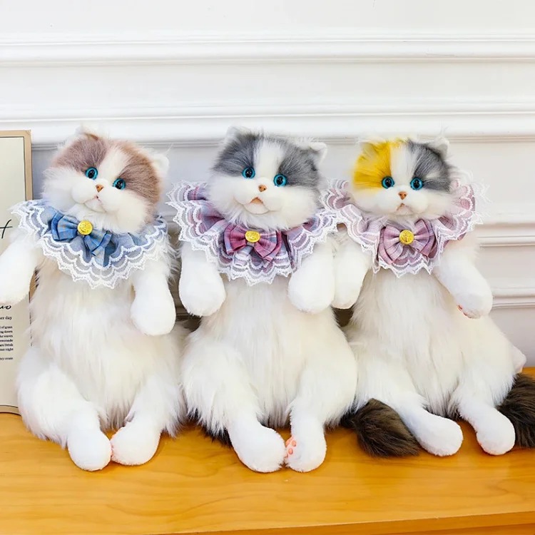 Simulated Cute Cat Backpack 2026 Popular Plush Calico Cat Ragdoll Cat Backpack Girlfriend Gift Bag