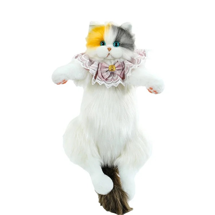 Simulated Cute Cat Backpack 2026 Popular Plush Calico Cat Ragdoll Cat Backpack Girlfriend Gift Bag