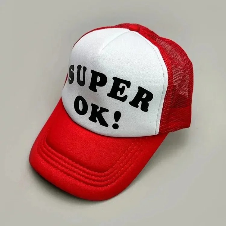 Youthful and trendy youthful fashion color block letter baseball cap
