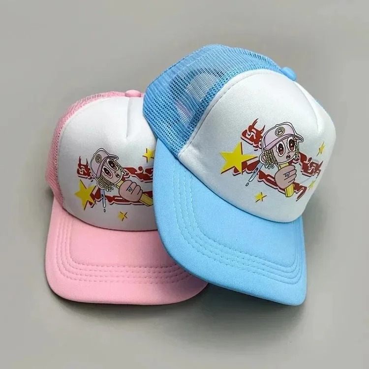 Youthful and trendy youthful fashion color block letter baseball cap