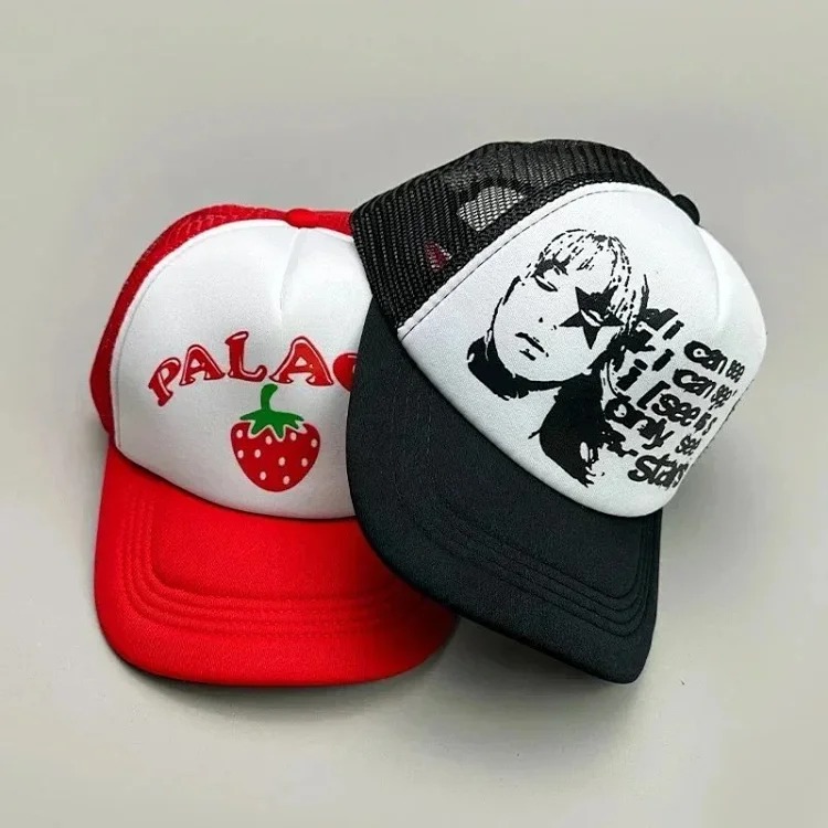 Youthful and trendy youthful fashion color block letter baseball cap