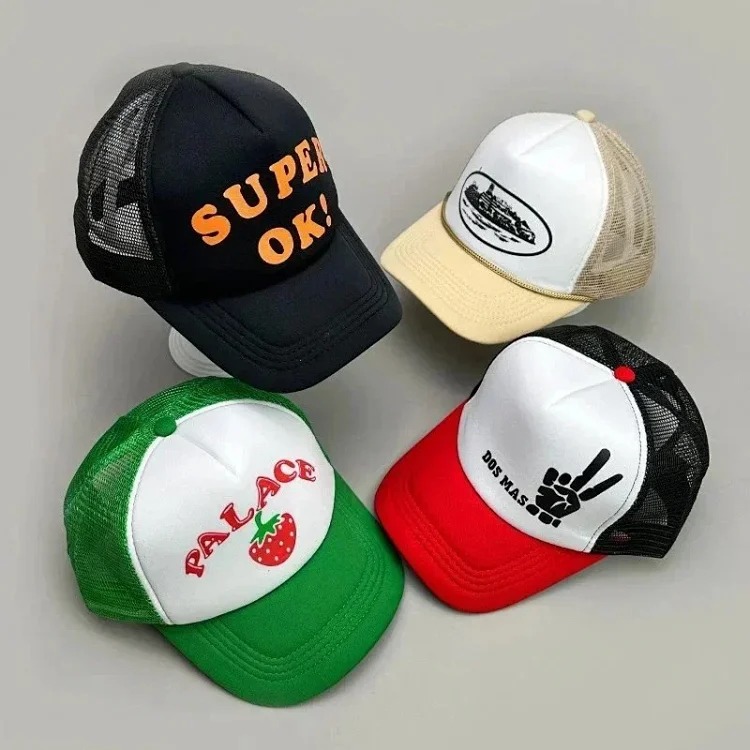 Youthful and trendy youthful fashion color block letter baseball cap
