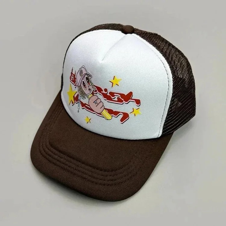 Youthful and trendy youthful fashion color block letter baseball cap