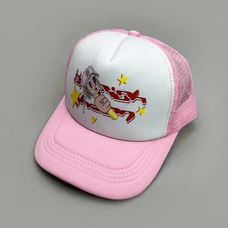 Youthful and trendy youthful fashion color block letter baseball cap
