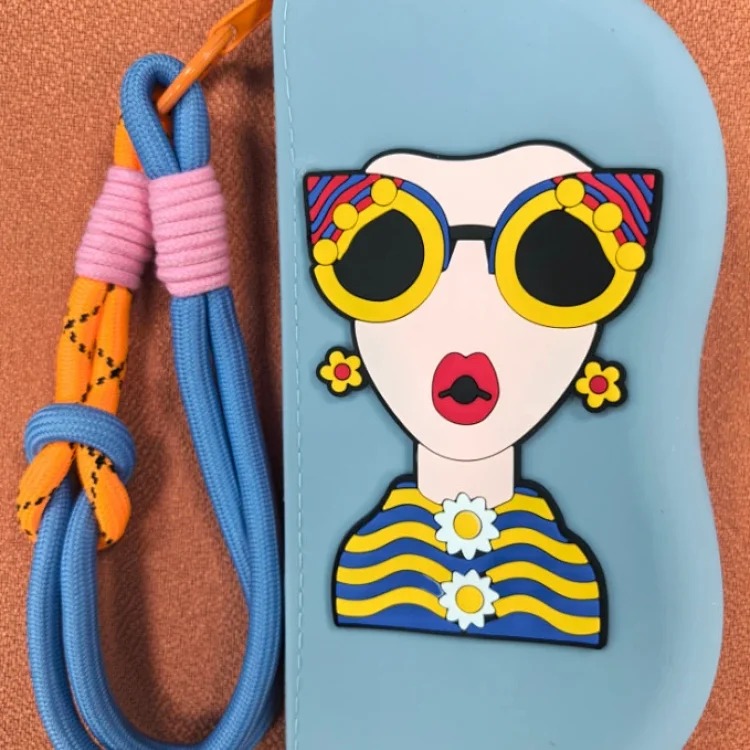 Cross-border silicone glasses bag portable sunglasses storage bag sunglasses storage box diy glasses silicone bag in stock