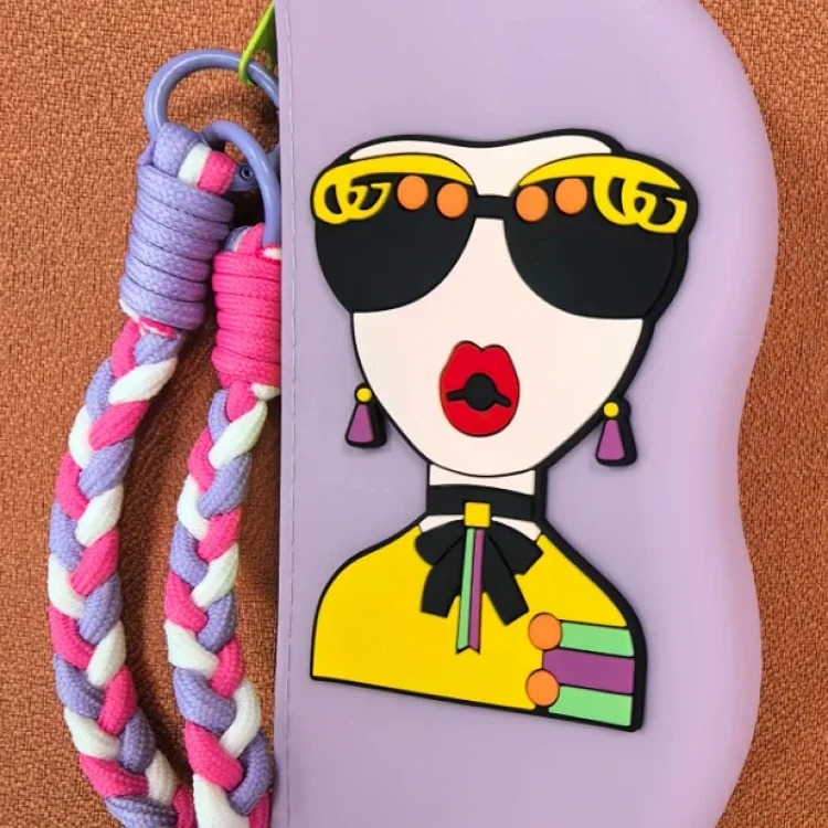 Cross-border silicone glasses bag portable sunglasses storage bag sunglasses storage box diy glasses silicone bag in stock