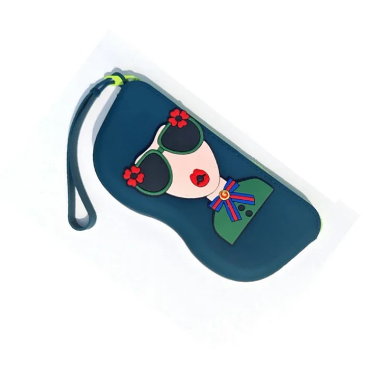Cross-border silicone glasses bag portable sunglasses storage bag sunglasses storage box diy glasses silicone bag in stock