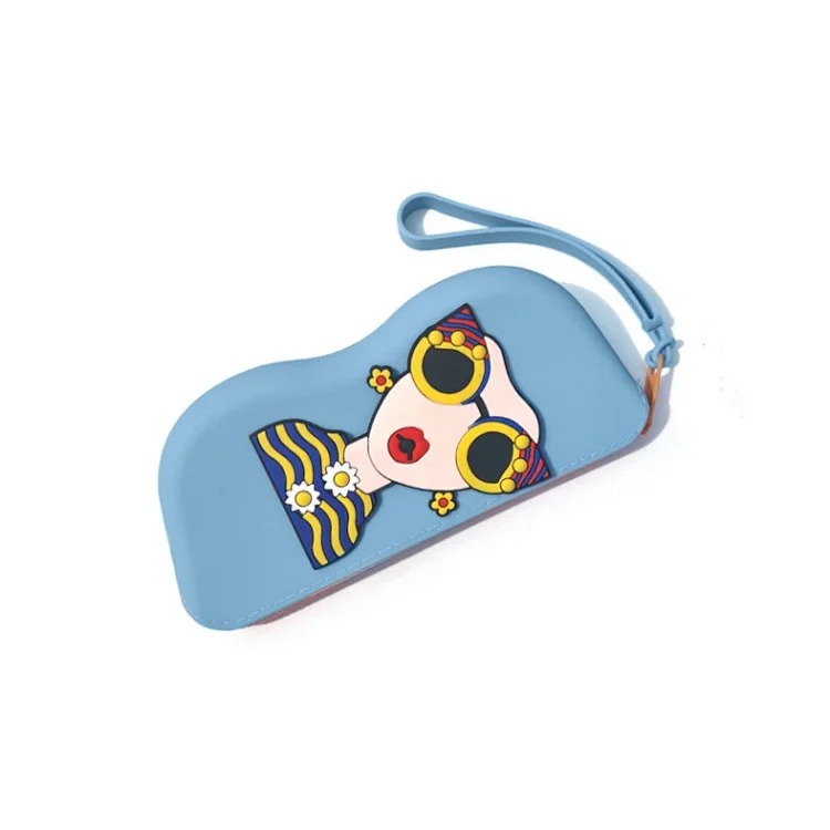 Cross-border silicone glasses bag portable sunglasses storage bag sunglasses storage box diy glasses silicone bag in stock