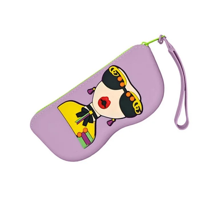 Cross-border silicone glasses bag portable sunglasses storage bag sunglasses storage box diy glasses silicone bag in stock