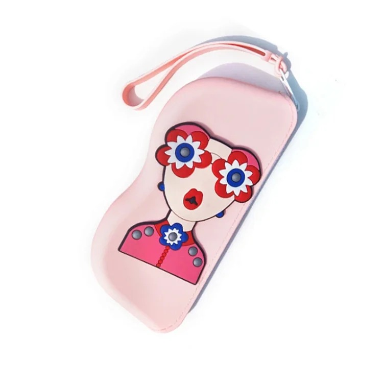 Cross-border silicone glasses bag portable sunglasses storage bag sunglasses storage box diy glasses silicone bag in stock