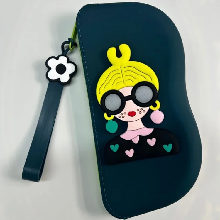 Cross-border silicone glasses bag portable sunglasses storage bag sunglasses storage box diy glasses silicone bag in stock