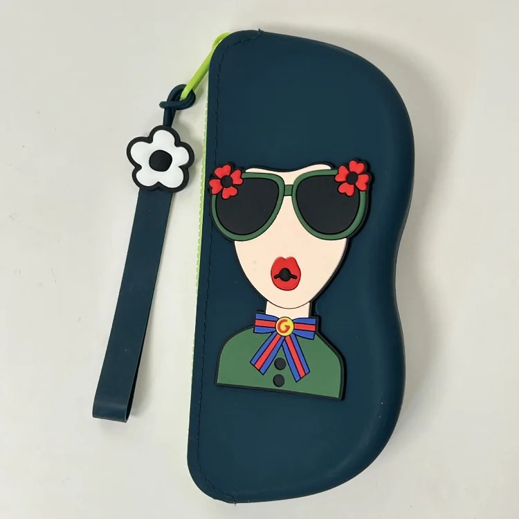 Cross-border silicone glasses bag portable sunglasses storage bag sunglasses storage box diy glasses silicone bag in stock