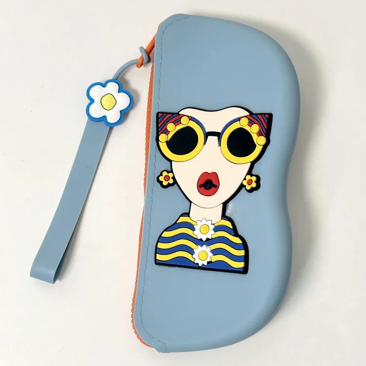 Cross-border silicone glasses bag portable sunglasses storage bag sunglasses storage box diy glasses silicone bag in stock