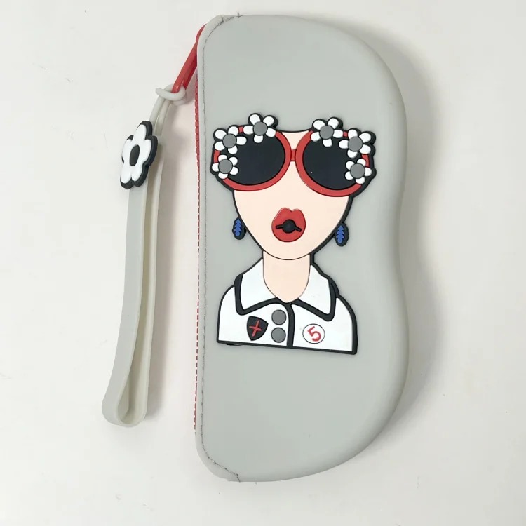 Cross-border silicone glasses bag portable sunglasses storage bag sunglasses storage box diy glasses silicone bag in stock
