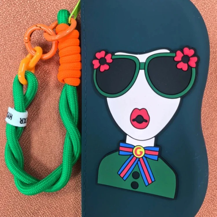 Cross-border silicone glasses bag portable sunglasses storage bag sunglasses storage box diy glasses silicone bag in stock