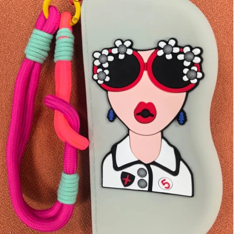 Cross-border silicone glasses bag portable sunglasses storage bag sunglasses storage box diy glasses silicone bag in stock