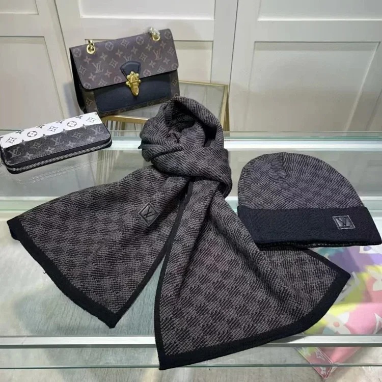 Versatile fashion trendy scarf and hat two-piece set
