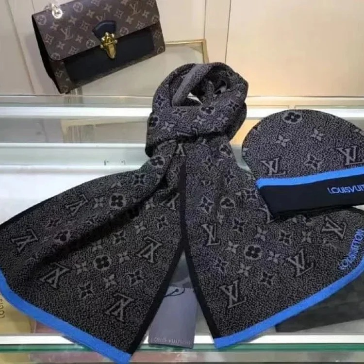 Versatile fashion trendy scarf and hat two-piece set