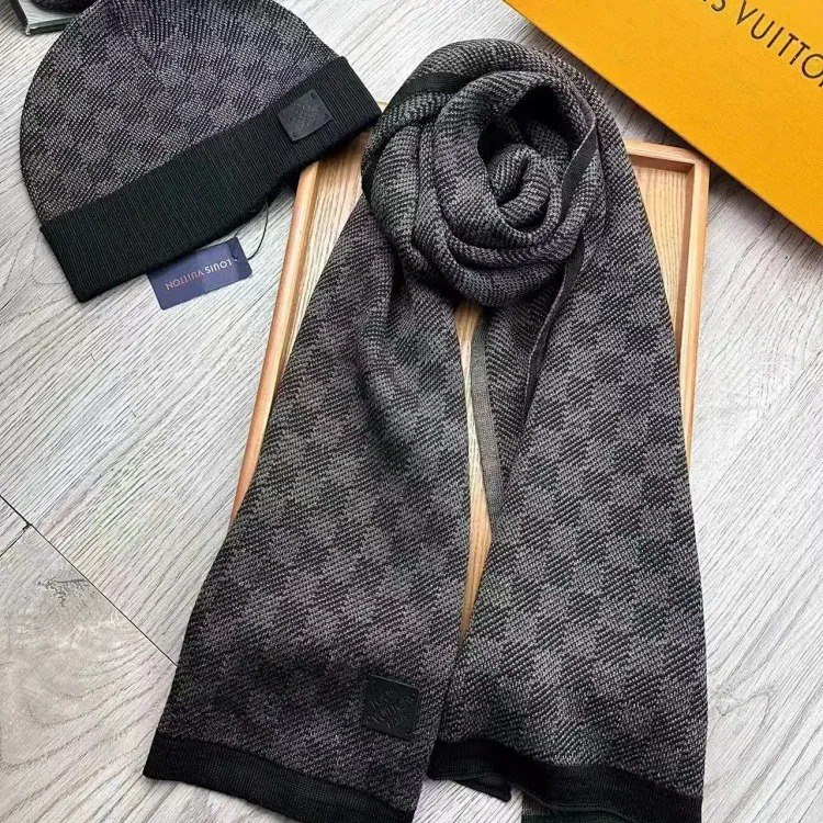 Versatile fashion trendy scarf and hat two-piece set