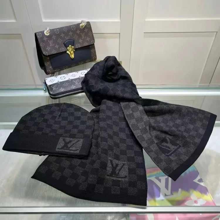 Versatile fashion trendy scarf and hat two-piece set
