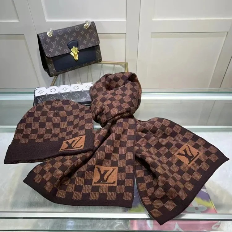 Versatile fashion trendy scarf and hat two-piece set