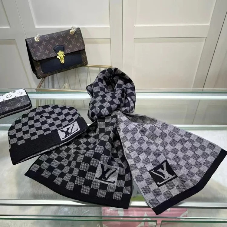 Versatile fashion trendy scarf and hat two-piece set