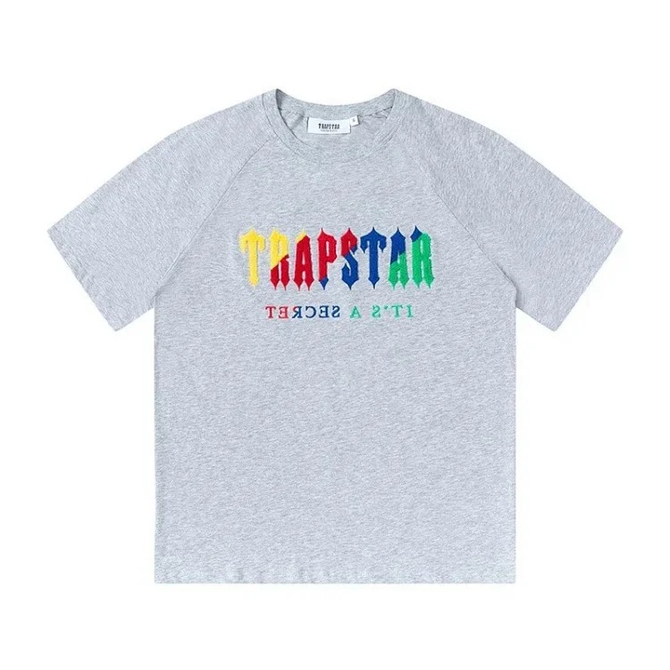 T a p rainbow letter gradient towel embroidered short-sleeved T-shirt