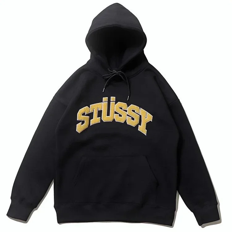 Loose velvet embroidered sweatshirt