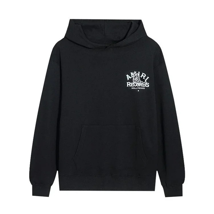 AM sweatshirt IRI cracked letter logo splashed ink and paint graffiti hoodie couple jacket sweatshirt for men and women