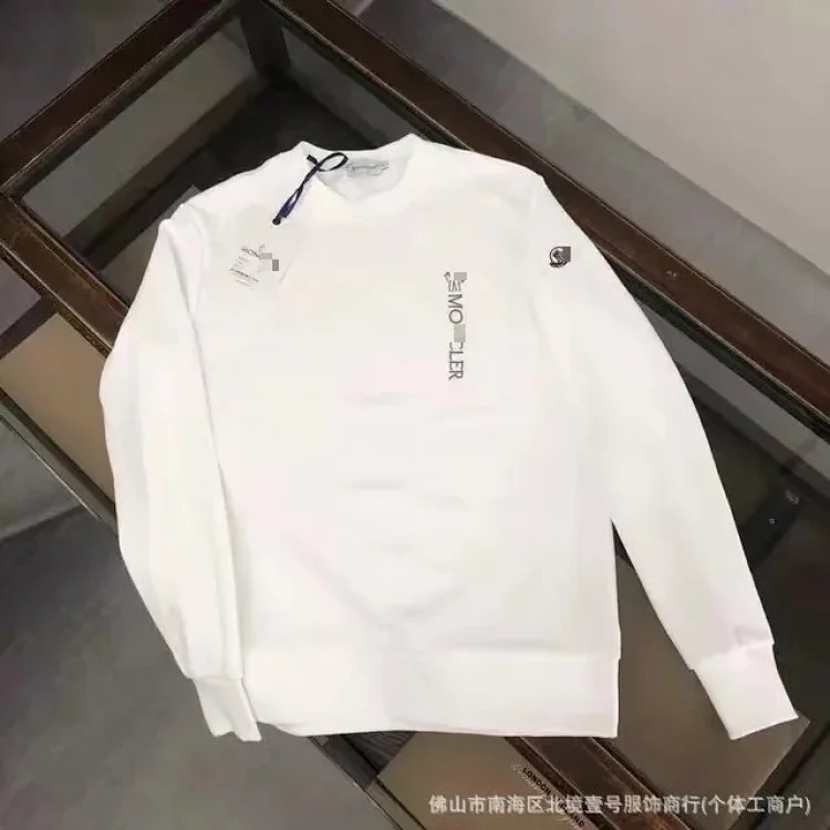 Autumn and European and American original M Mengjia LOGO men's and women's round neck fashionable velvet thickened Chinese cotton long-sleeved sweatshirt