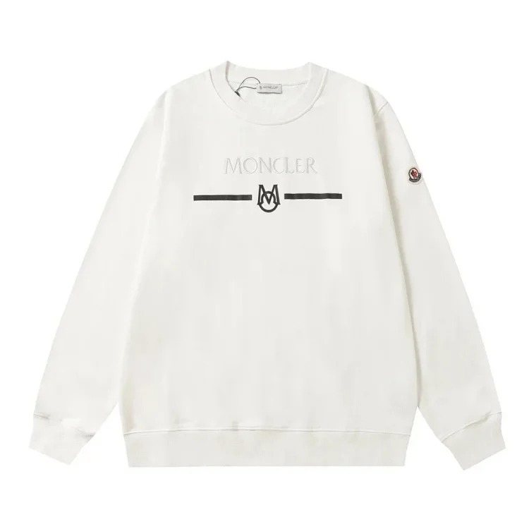 Autumn and European and American original M Mengjia LOGO men's and women's round neck fashionable velvet thickened Chinese cotton long-sleeved sweatshirt