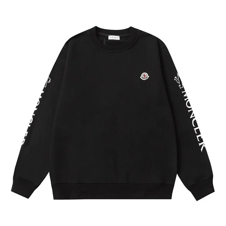 Autumn and European and American original M Mengjia LOGO men's and women's round neck fashionable velvet thickened Chinese cotton long-sleeved sweatshirt
