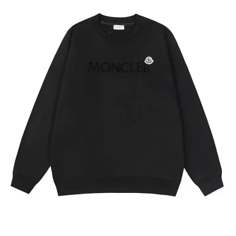 Autumn and European and American original M Mengjia LOGO men's and women's round neck fashionable velvet thickened Chinese cotton long-sleeved sweatshirt