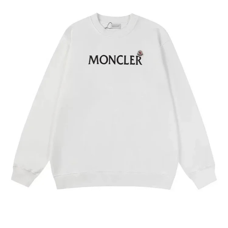 Autumn and European and American original M Mengjia LOGO men's and women's round neck fashionable velvet thickened Chinese cotton long-sleeved sweatshirt