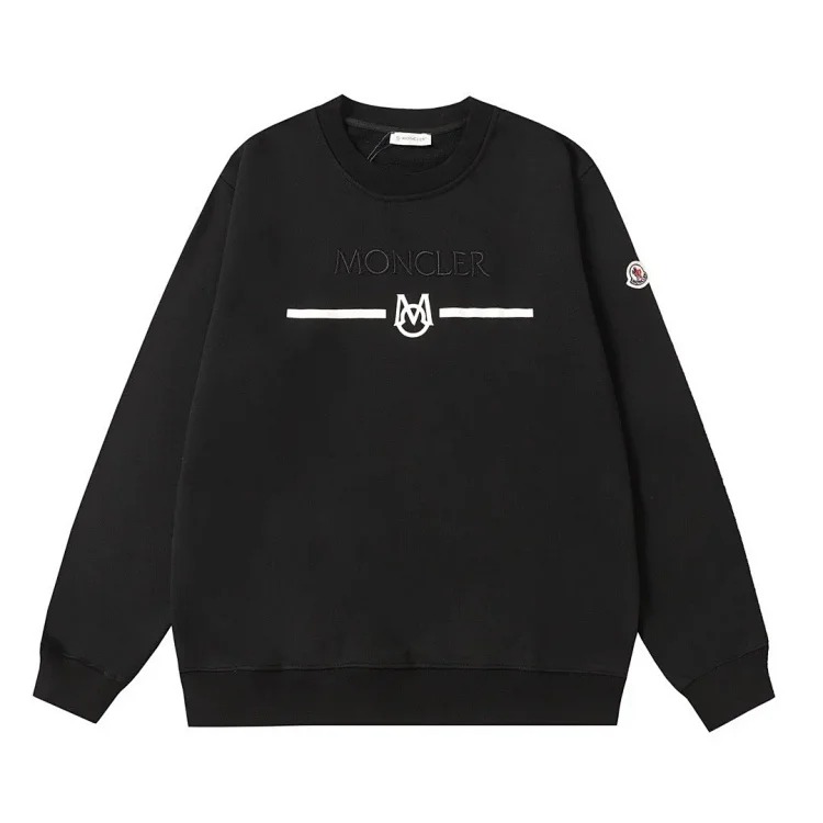 Autumn and European and American original M Mengjia LOGO men's and women's round neck fashionable velvet thickened Chinese cotton long-sleeved sweatshirt