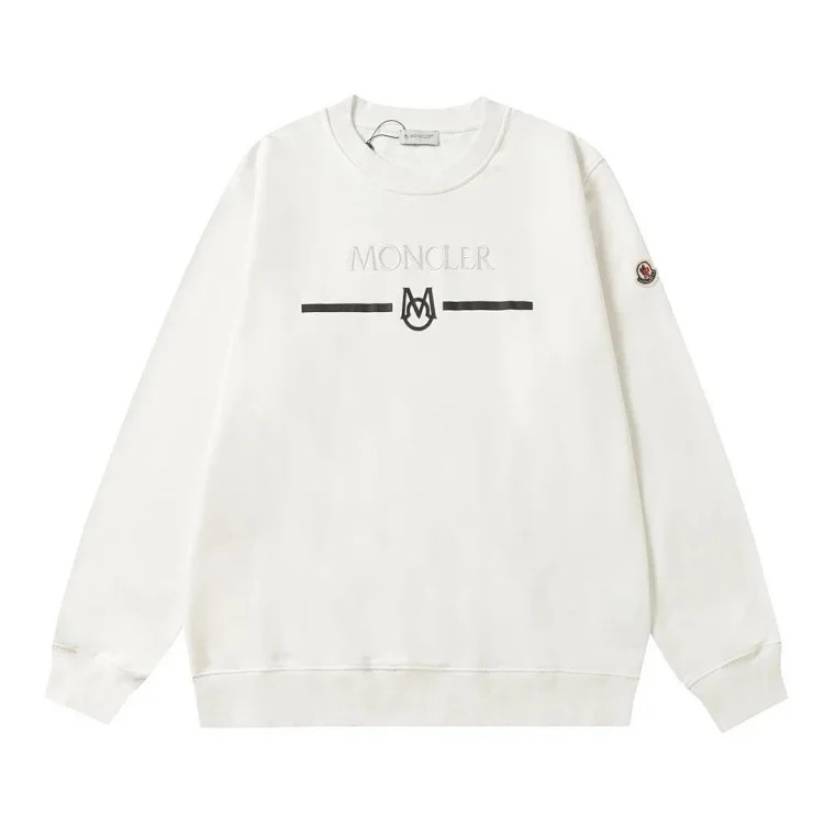 Autumn and European and American original M Mengjia LOGO men's and women's round neck fashionable velvet thickened Chinese cotton long-sleeved sweatshirt