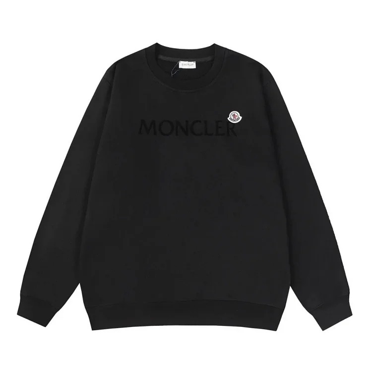 Autumn and European and American original M Mengjia LOGO men's and women's round neck fashionable velvet thickened Chinese cotton long-sleeved sweatshirt