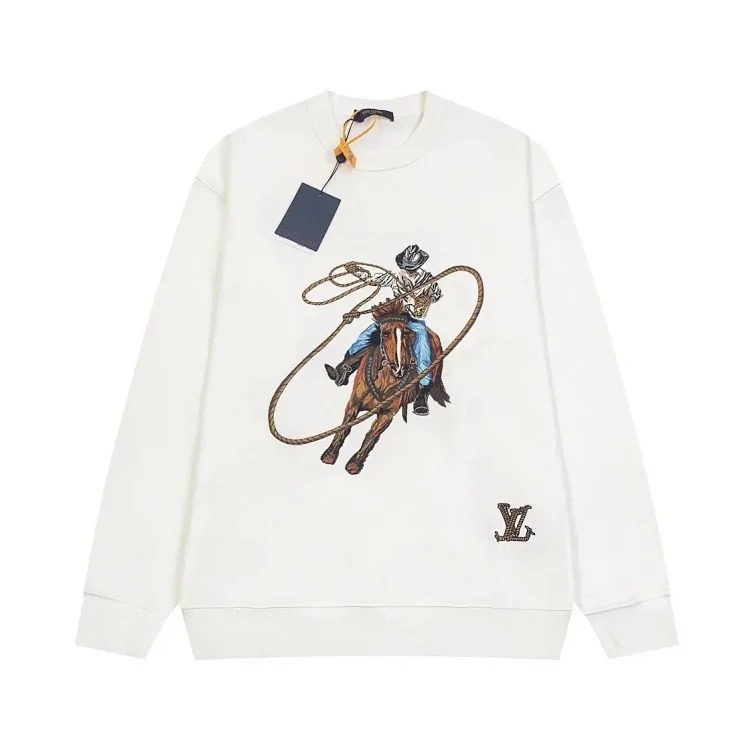 L fashion round neck sweatshirt