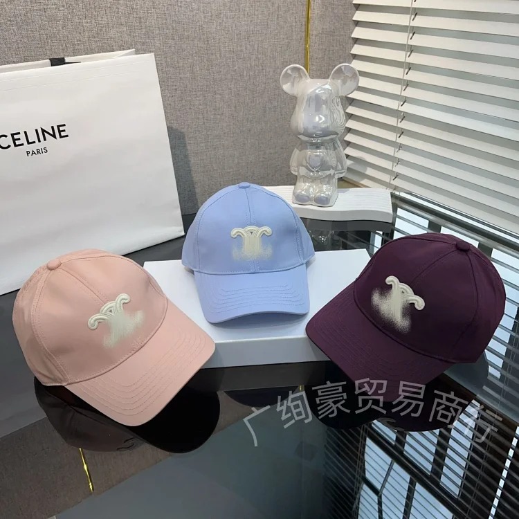 Celine Ce's correct of the baseball cap Arc de Triomphe simple style star's same style versatile quality hat shape good big head circumference hat
